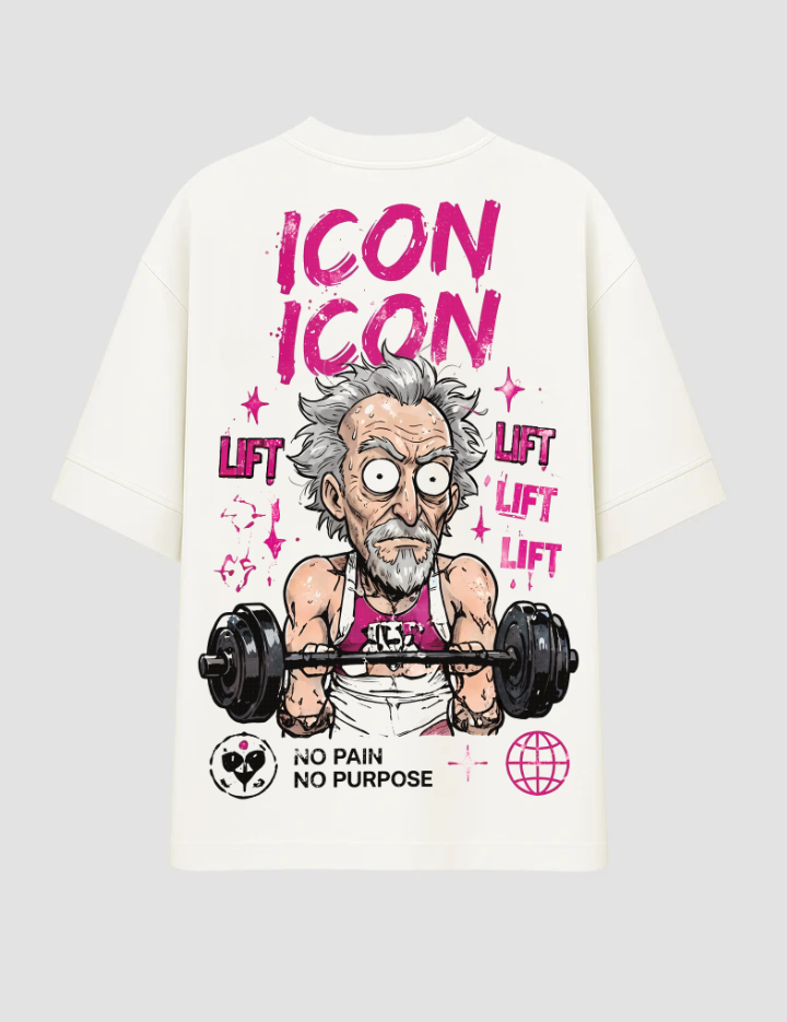 Camiseta Oversized  Icon Lift Branca