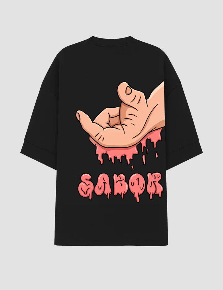 Camiseta Oversized Sabor Icon Club Preta