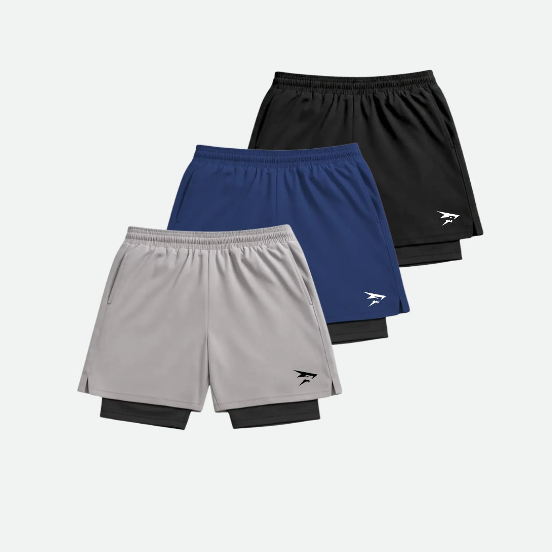Kit 3 Bermudas Compressão Masculina